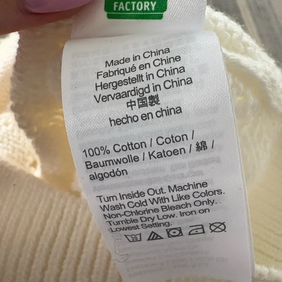 Girl’s Ivory Cropped Cardigan - Picture 6 of 6